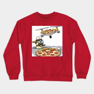 Drone Pizza Delivery - AI drawing Crewneck Sweatshirt